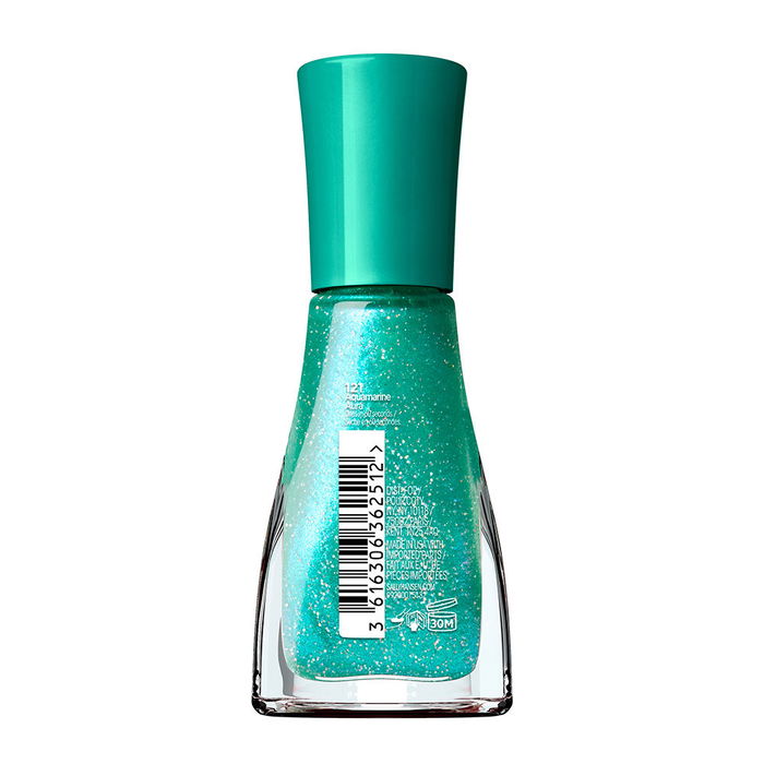 Sally Hansen INSTA-DRI CHROME Esmalte de Uñas #121-Aquamarin Aura 9 ml - Colección Galactic Halloween, Secado en 60 segundos, Color Metálico Cromado Azul Verdoso
