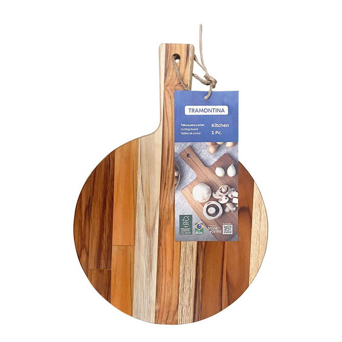 Tramontina Tabla para Pizza Redonda Madera de Teca Ø28 x 1,8 cm