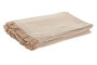 DKD Home Decor Mantas Marron Claro Blanco Algodon reciclado Poliester reciclado 250 x 150 cm (2 Unidades)