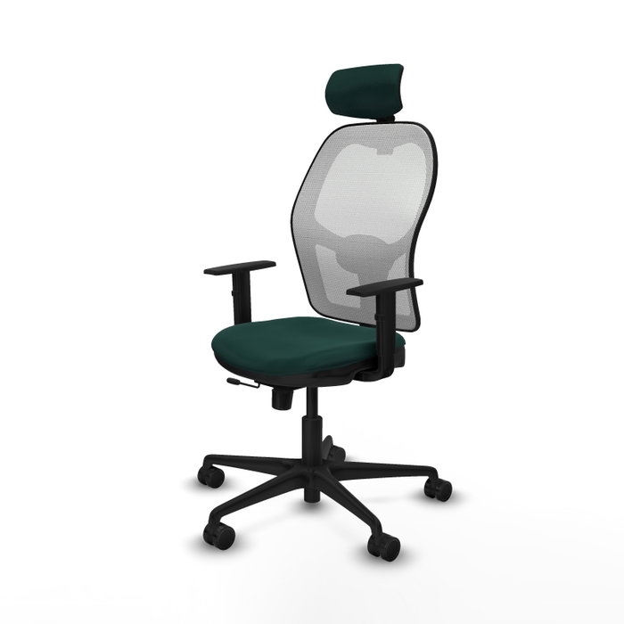 PIQUERAS Y CRESPO Silla de oficina Jorquera Verde botella y Blanco PIQUERAS Y CRESPO Silla de oficina Jorquera Verde botella y Blanco