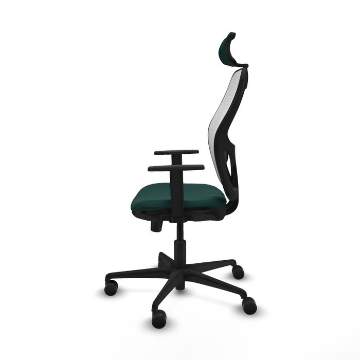 PIQUERAS Y CRESPO Silla de oficina Jorquera Verde botella y Blanco PIQUERAS Y CRESPO Silla de oficina Jorquera Verde botella y Blanco