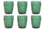DKD Home Decor Vaso Verde Cristal 8 x 10 x 8 cm Set de 6 Colección Tropical Garbo