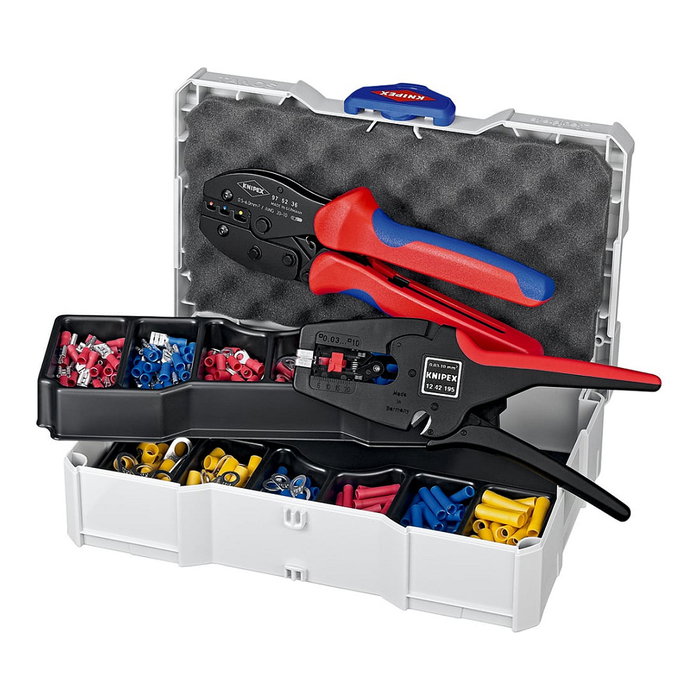 Knipex Surtido de crimpado 97 90 22 con conectores de cable Knipex Surtido de crimpado 97 90 22 con conectores de cable