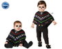 Disfraz Poncho Calavera Colorido Bebé - Disfraz Día de Muertos para Niño 12-24 Meses - Halloween - Unisex - Negro