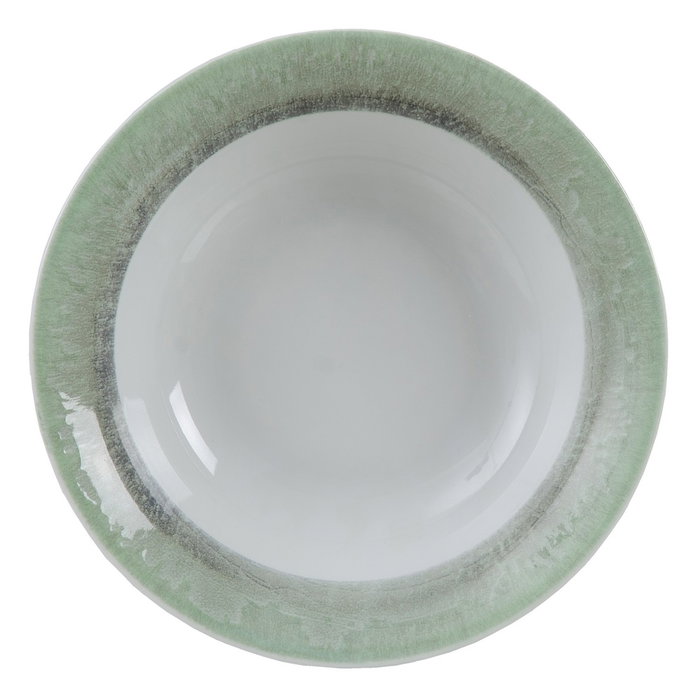 Ensaladera Verde Porcelana Cocina 25 X 25 X 6,50 cm (Set de 2)
