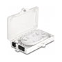 DeLOCK Caja de distribución de fibra óptica IP65 con cerradura, 2 puertos, blanco