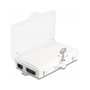 DeLOCK Caja de distribución de fibra óptica IP65 con cerradura, 2 puertos, blanco