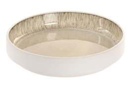 DKD Home Decor Set de 6 Platos Hondos de Gres Esmaltado Beige Horeca Beige