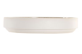 DKD Home Decor Plato Horeca Beige Blanco Gres Esmaltado Hondo 21.5 x 21.5 x 4 cm (6 Unidades)