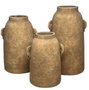 DKD Home Decor Jarrón de Terracota Artesanal Desgastado Marrón