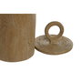 DKD Home Decor Joyero KIYO de Resina con Tapa y Acabado Símil Madera Marrón