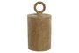 DKD Home Decor Joyero KIYO de Resina con Tapa y Acabado Símil Madera Marrón