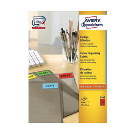 AVERY Zweckform Etiquetas 3448 Rojas 70,0 x 37,0 mm