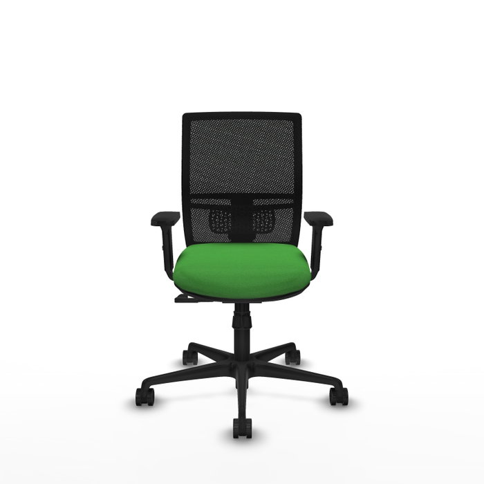PIQUERAS Y CRESPO Silla de oficina Yunquera con mecanismo Sincro, Tela Verde y Malla Negra PIQUERAS Y CRESPO Silla de oficina Yunquera con mecanismo Sincro, Tela Verde y Malla Negra