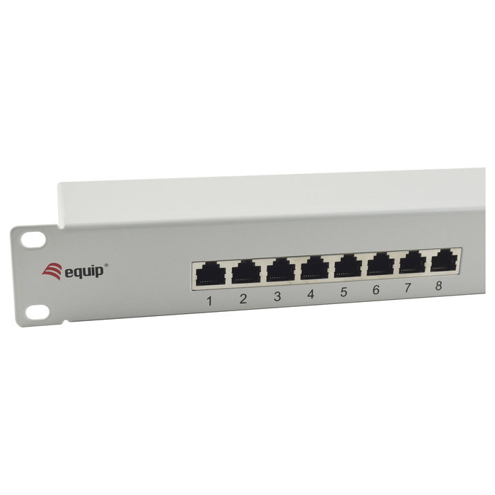 EQUIP Patch Panel 19" 1HE Cat6 FTP 16 Puertos RJ45 Gigabit Ethernet 1000 Mbps, ISO/IEC, Color Gris 326317