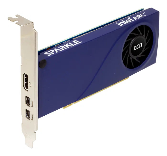 Sparkle Tarjeta gráfica Intel Arc A310 ECO 4GB GDDR6 PCIe 4.0, Perfil Bajo, 6 Ray Accelerators, 96 XMX, HDMI 2.0b, 2x DisplayPort 2.0, 50W, para Windows y Linux