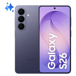 Samsung Galaxy S26 S941 Smartphone 5G Dual SIM, 12 GB RAM + 256 GB, Pantalla Dynamic AMOLED 2X de 6.3", Triple Cámara 50 MP, Batería 4300 mAh, Android 16, Color Cobalt Violet