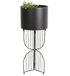 DKD Home Decor Macetero Metal Negro LOFTCARTER 28x28x70