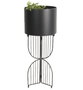 DKD Home Decor Macetero Metal Negro LOFTCARTER 28x28x70
