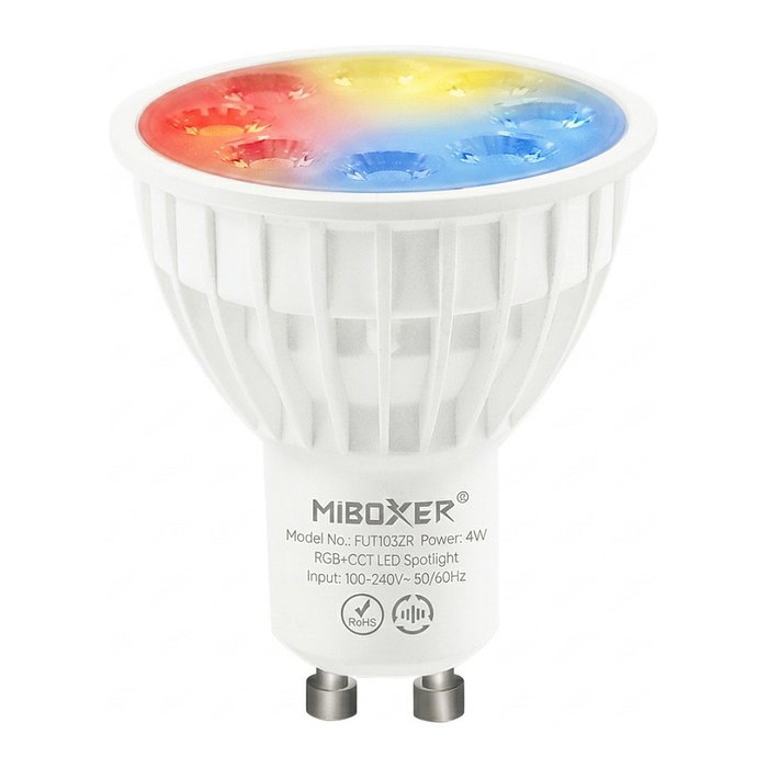 Miboxer LED Retrofit GU10 4W RGB-WW Spot Zigbee 3.0 + 2.4G Miboxer LED Retrofit GU10 4W RGB-WW Spot Zigbee 3.0 + 2.4G