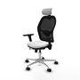 PIQUERAS Y CRESPO Silla de oficina Jorquera con mecanismo Sincro/Traslack Blanco y Negro