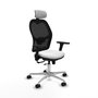 PIQUERAS Y CRESPO Silla de oficina Jorquera con mecanismo Sincro/Traslack Blanco y Negro