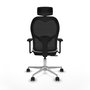 PIQUERAS Y CRESPO Silla de oficina Jorquera con mecanismo Sincro/Traslack Blanco y Negro
