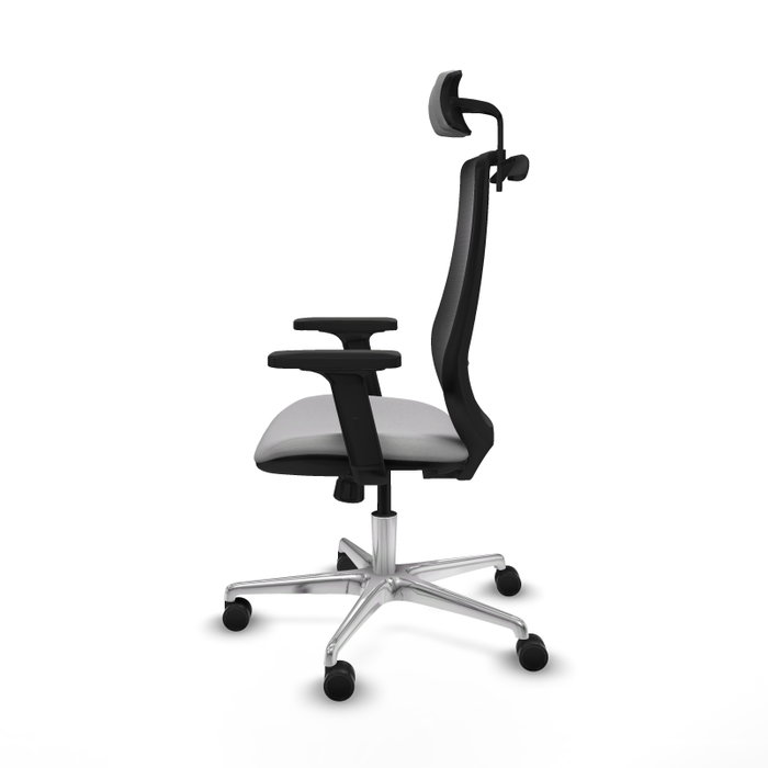 PIQUERAS Y CRESPO Silla de oficina Mardos con mecanismo Sincro, Gris claro y Negro
