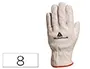 Deltaplus Guantes de Piel de Vacuno para Todo Tipo de Trabajos, Alta Destreza, Flexibilidad y Confort, Homologado EN388, Talla 8