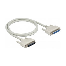 DeLOCK Cable serie D-Sub 25 macho a hembra 1 m Beige