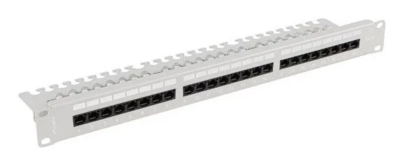 Lanberg PPU6-1124-S Panel de Parcheo/Patch Panel 24 Puertos 1U 19" Cat.6 UTP, 0.2 dB, Gris/Acero
