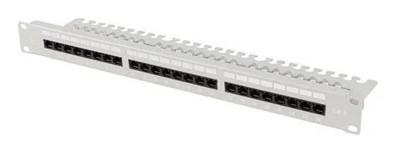 Lanberg PPU6-1124-S Panel de Parcheo/Patch Panel 24 Puertos 1U 19" Cat.6 UTP, 0.2 dB, Gris/Acero