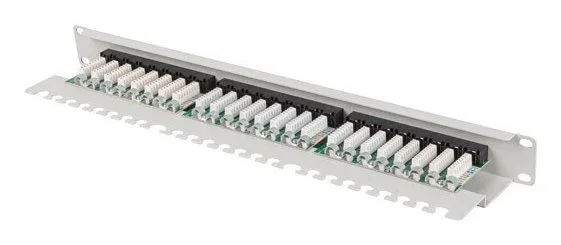 Lanberg PPU6-1124-S Panel de Parcheo/Patch Panel 24 Puertos 1U 19" Cat.6 UTP, 0.2 dB, Gris/Acero