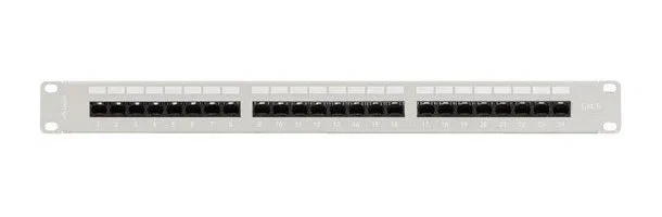 Lanberg PPU6-1124-S Panel de Parcheo/Patch Panel 24 Puertos 1U 19" Cat.6 UTP, 0.2 dB, Gris/Acero