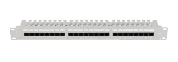 Lanberg PPU6-1124-S Panel de Parcheo/Patch Panel 24 Puertos 1U 19" Cat.6 UTP, 0.2 dB, Gris/Acero