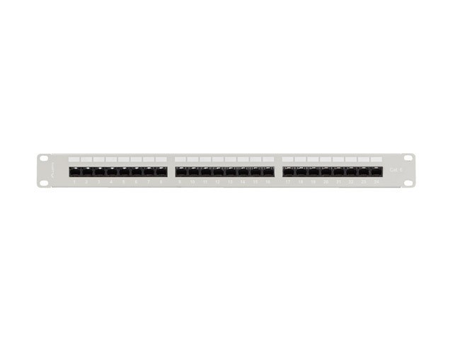 Lanberg PPU6-1124-S Panel de Parcheo 1U 24 Puertos Cat6 Gris Lanberg PPU6-1124-S Panel de Parcheo 1U 24 Puertos Cat6 Gris