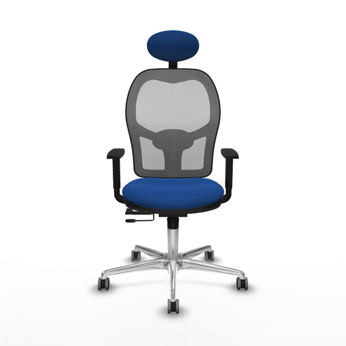 PIQUERAS Y CRESPO Silla de oficina Jorquera con mecanismo Sincro/Traslack, Azul y Gris PIQUERAS Y CRESPO Silla de oficina Jorquera con mecanismo Sincro/Traslack, Azul y Gris