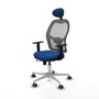 PIQUERAS Y CRESPO Silla de oficina Jorquera con mecanismo Sincro/Traslack, Azul y Gris