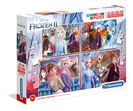 Conjunto, Clementoni, Supercolor, Frozen II, Rompecabezas, 21411, Para niñas, 3+ años, 4 uds