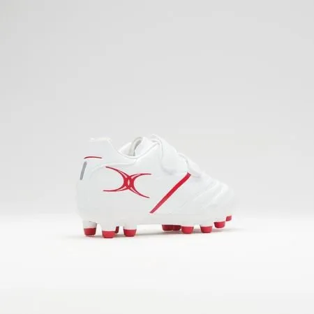 Gilbert Botas de Rugby Niño Sidestep X20 Blanco Rojo Talla 33 Tacos Moldeados Gilbert Botas de Rugby Niño Sidestep X20 Blanco Rojo Talla 33 Tacos Moldeados