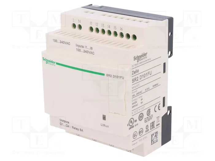 SCHNEIDER ELECTRIC Zelio Logic SR2D101FU Relé Programable Compacto SCHNEIDER ELECTRIC Zelio Logic SR2D101FU Relé Programable Compacto