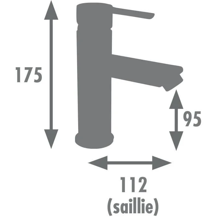 Edouard Rousseau EDR8414194402632 Mezclador de Lavabo Cromo con Cartucho Cerámico Ø 35 mm, Tope Eco-stop y Aireador Reductor de Caudal