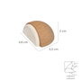 WOLFPACK LINEA PROFESIONAL Tope de Puerta Adhesivo Madera Media Luna Roble