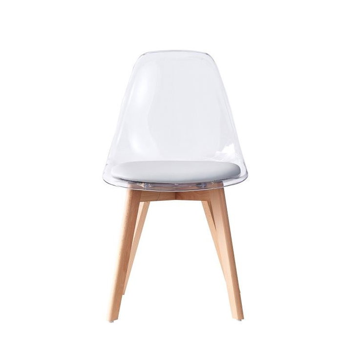 DKD Home Decor Silla Urban Gris Policarbonato Madera 54 x 47 x 81 cm