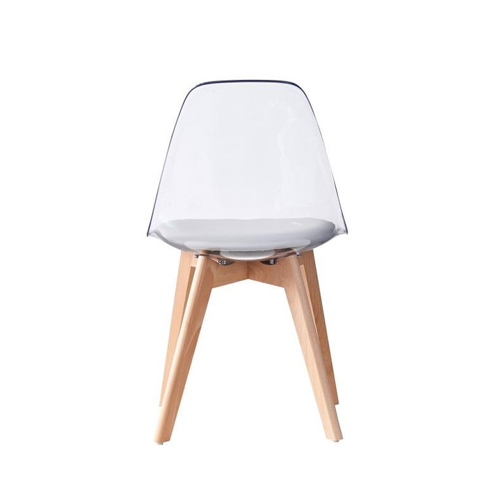 DKD Home Decor Silla Urban Gris Policarbonato Madera 54 x 47 x 81 cm