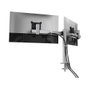 Durable 508523 Soporte Dual para Monitor Abrazadera 2 Pantallas 21-27", Ajustable en Altura e Inclinación 8 kg Carga, VESA 75x75-100x100 mm, Plata