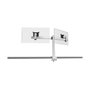 Durable 508523 Soporte Dual para Monitor Abrazadera 2 Pantallas 21-27", Ajustable en Altura e Inclinación 8 kg Carga, VESA 75x75-100x100 mm, Plata