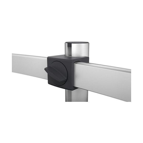 Durable 508523 Soporte Dual para Monitor Abrazadera 2 Pantallas 21-27", Ajustable en Altura e Inclinación 8 kg Carga, VESA 75x75-100x100 mm, Plata