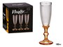 Vivalto Copa Cava Vidrio Dec Puntos Pie Ambar 180 ml 7x20x7 cm (Set de 36)