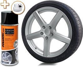 Foliatec FO2048 Goma Líquida para Personalización de Piezas y Llantas, Color Plata Metálico, Acabado Removible y Resistente, Envase de 400 ml